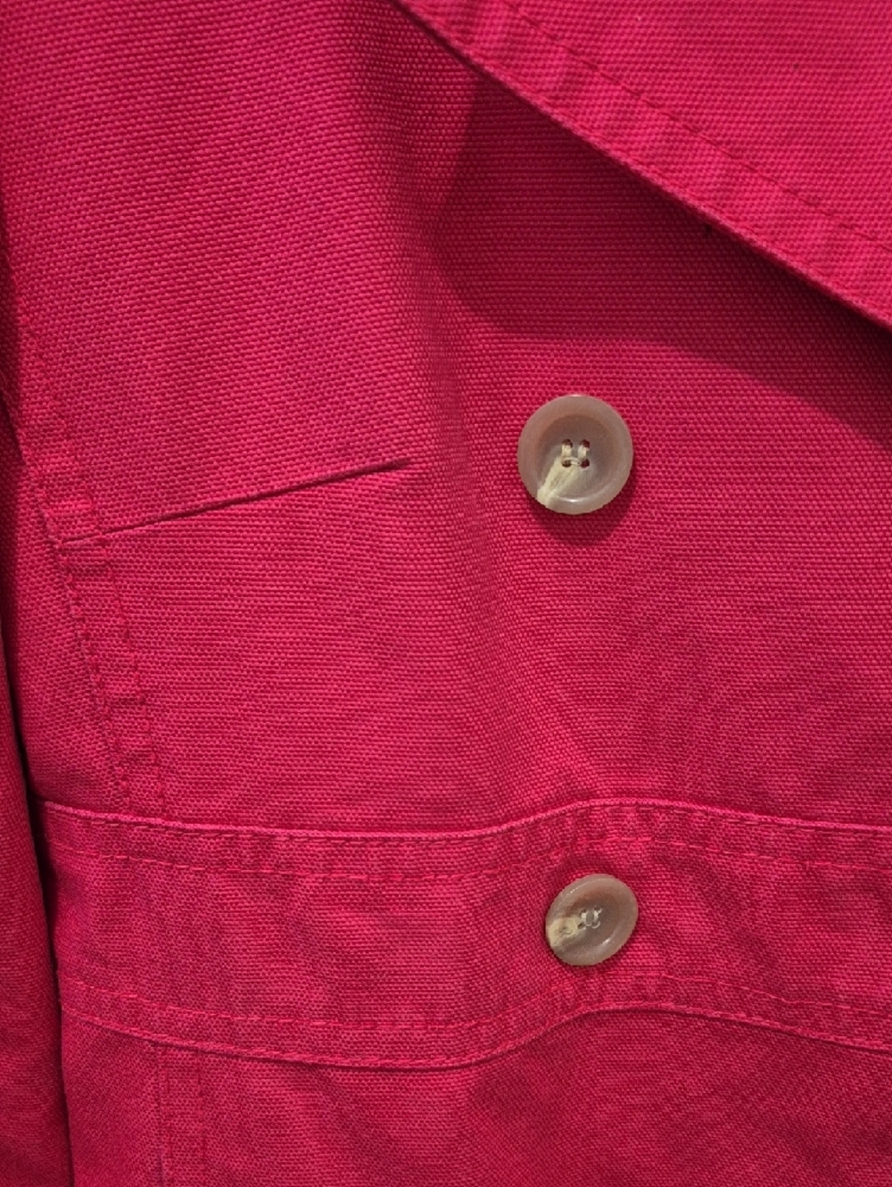 Ann Taylor Hot Pink Cotton Jacket In Medium - Picture 4 of 6